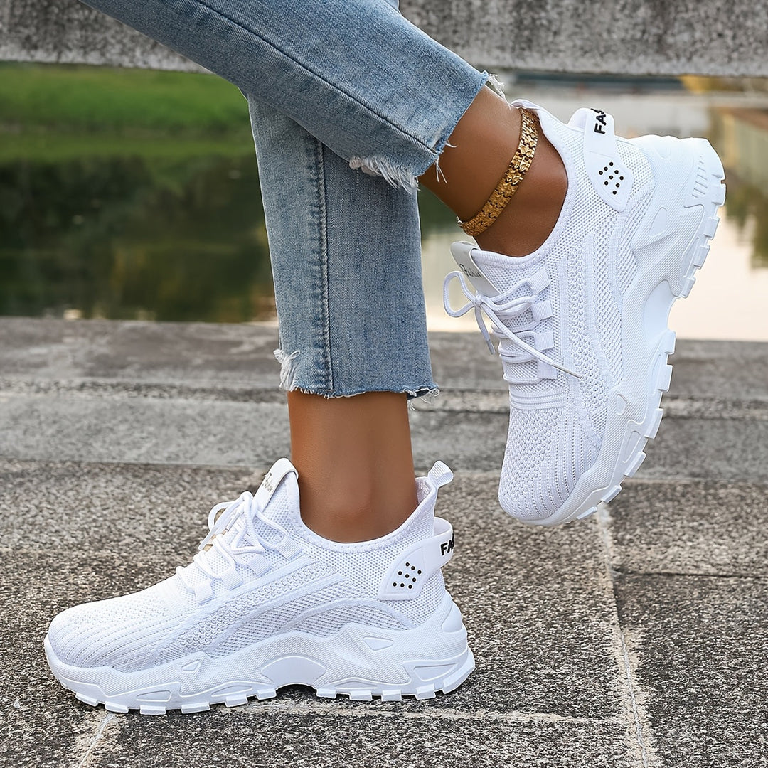 Heidi-Mode | Bequeme Atmungsaktive Knit Sneakers für Damen