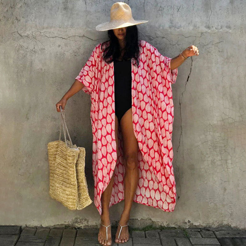 Heidi-Mode | Glamouröse Sonnenschutz Resort Strandkleid Cover Up
