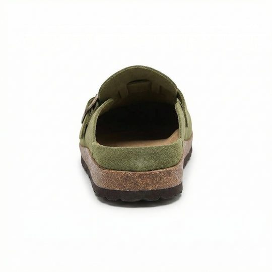 Clogs - Damen Retro Wildleder Slip-On Mule Heidi Mode