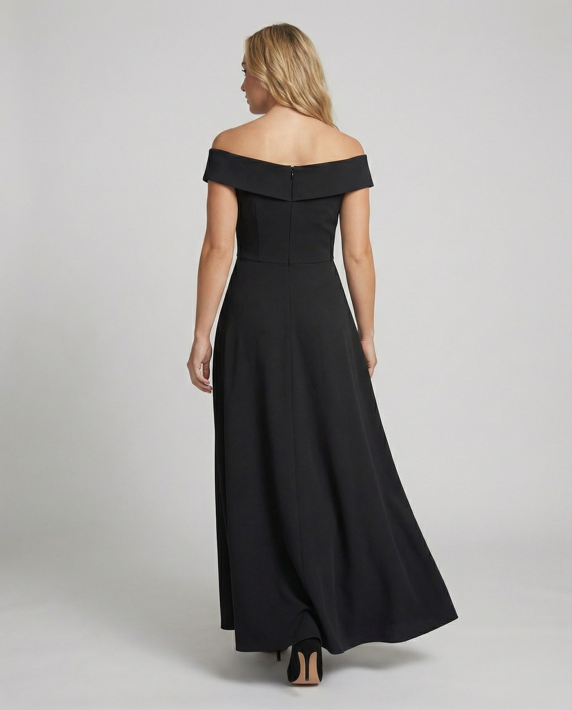 Heidi-Mode | Elegantes Off-Shoulder Langes Catwalk Abendkleid