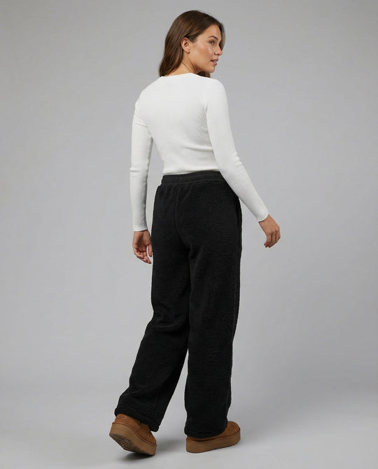 Damen kuschelige Fleece-Hose mit weitem Schnitt Heidi-Mode