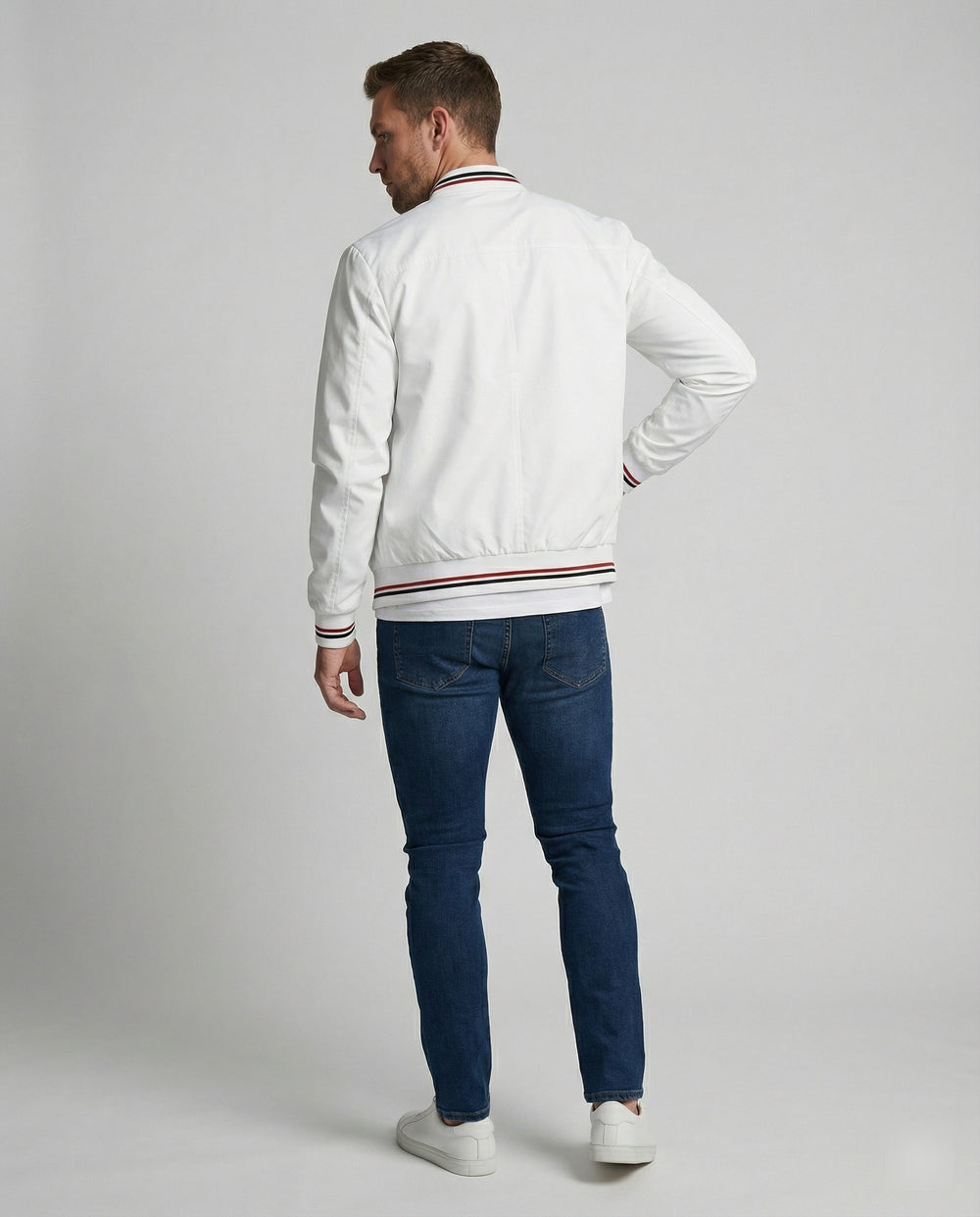 Herren Lässige Übergangsjacke mit Wasserabweisender Oberfläche & Stehkragen | Heidi-Mode