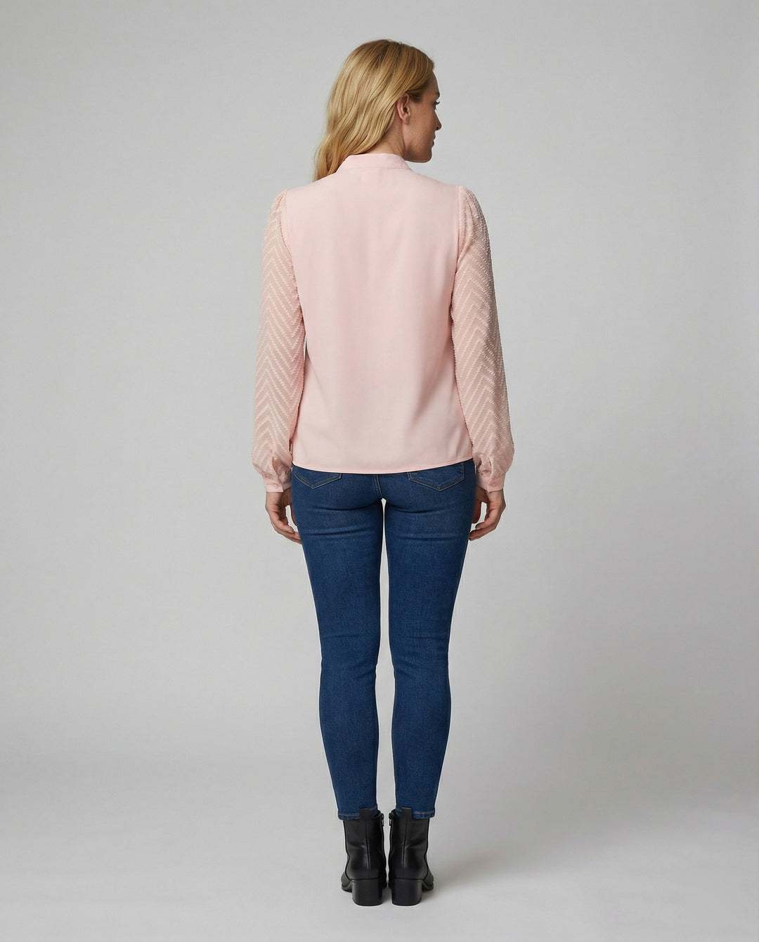 Elegante Chiffon-Bluse mit V-Ausschnitt