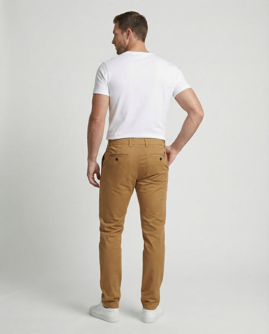 Herren Chinohose Slim Fit mit Elastikbund