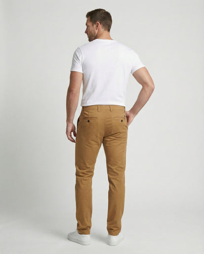 Herren Chinohose Slim Fit mit Elastikbund