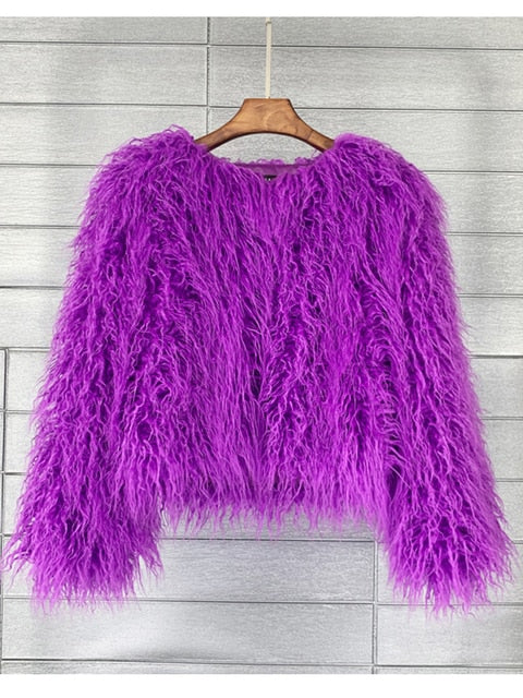 Heidi-Mode | Eleganter Warmer Kunstpelzmantel Für Herbst Und Winter