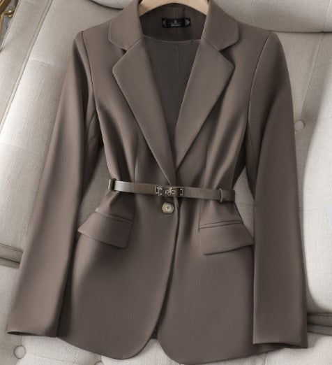 Heidi-Mode | Damen Blazer Lang, Stilvoll mit Gürtel für Elegante Outfits