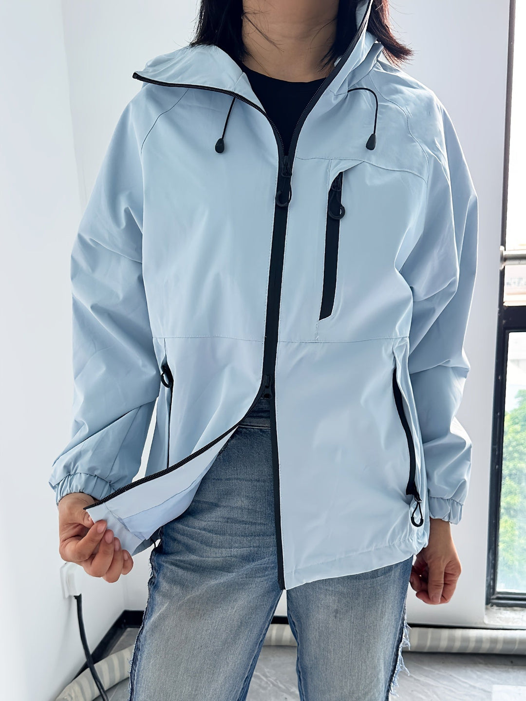Heidi-Mode | Moderne Wasser und Winddichte Regenjacke für Damen