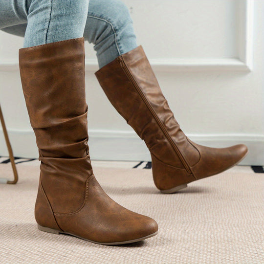 Heidi-Mode | Retro Damen Reitstiefel mit Reißverschluss