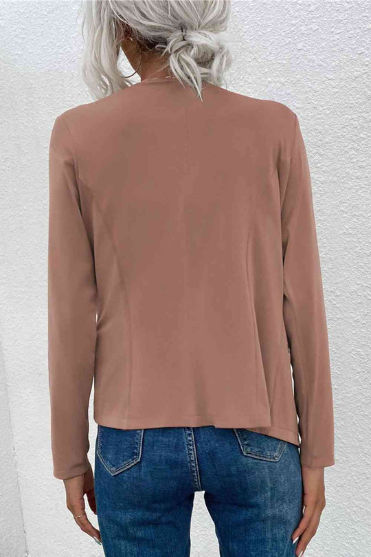 Heidi-Mode | Offene Frontreißverschluss-Taschen-Cardigan