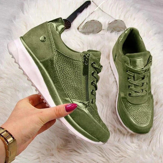 Heidi-Mode | Advanced Comfort & Support Zip Up Sneakers für Frauen