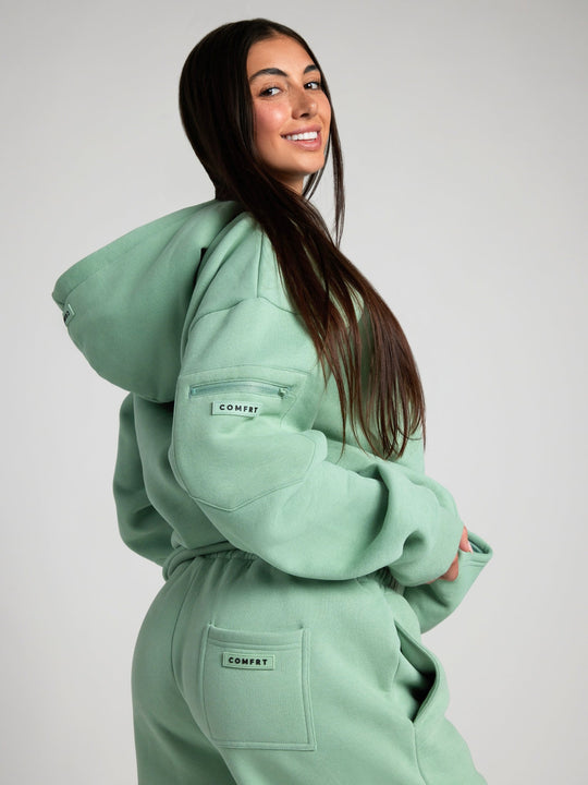 Heidi-Mode | Reise Kapuzenpullover mit Flugzeugmodus-Grafik