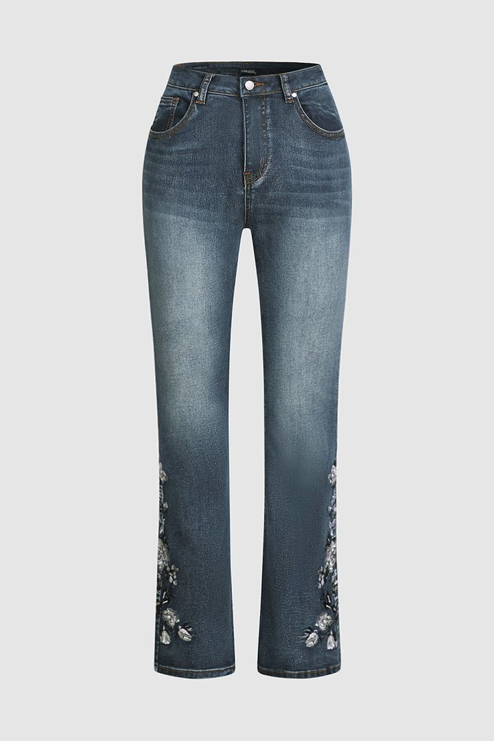 Elegante Jeans mit hoher Taille