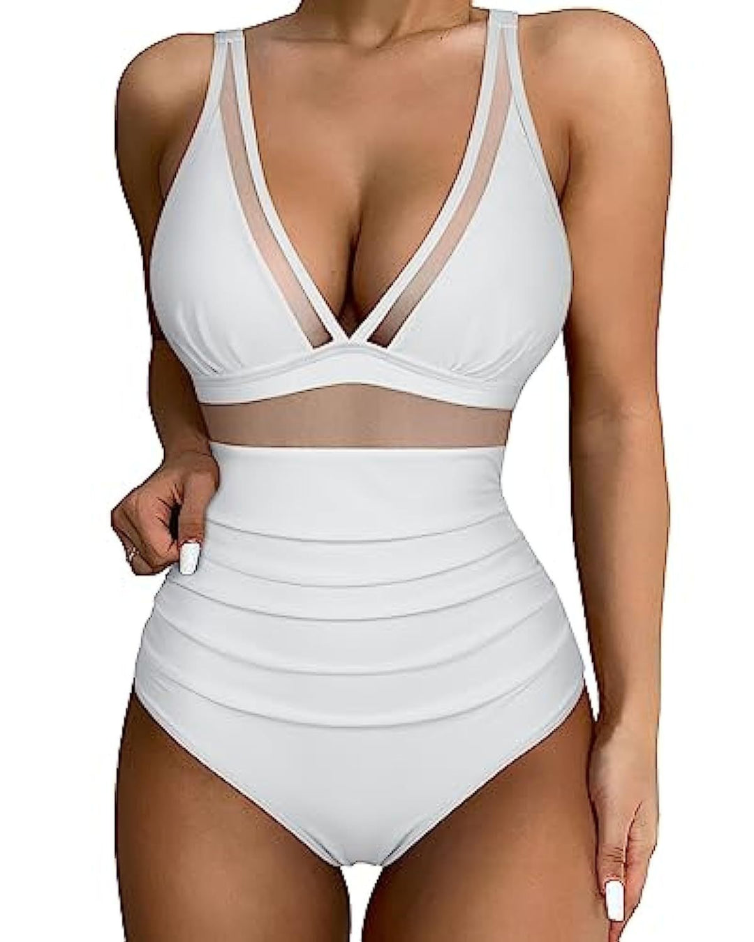 Heidi Mode | Einteiliger hohler Badeanzug mit hoher Taille
