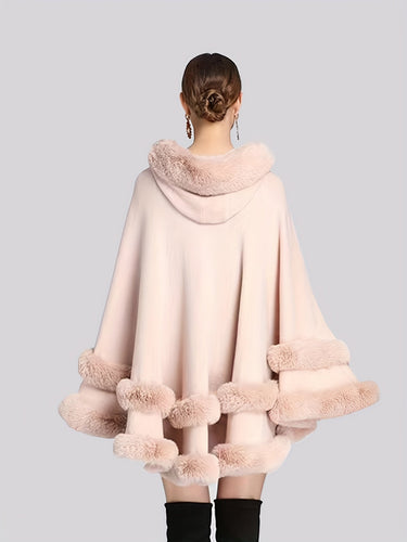 Heidi-Mode | Oversized Furry Cape Jacke für Frauen