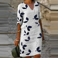 Heidi-Mode | Atemberaubendes Damen-Sommerkleid mit Blätterdruck