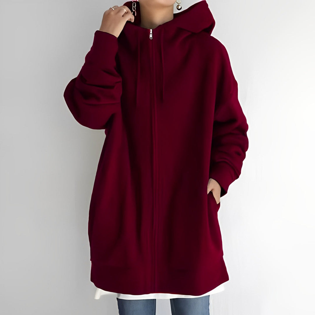 Heidi-Mode | Kuscheliger Fleece-Pullover mit Kapuze und Reißverschluss