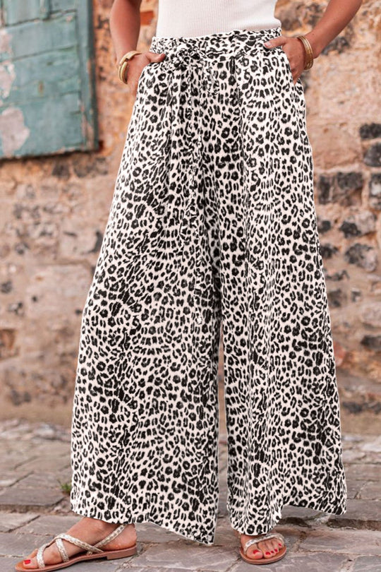 Heidi-Mode | Leopard Zugband Weite Beinform Pants