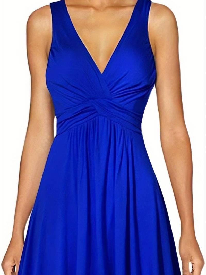 Elegantes Tank-Kleid mit tiefem V-Ausschnitt