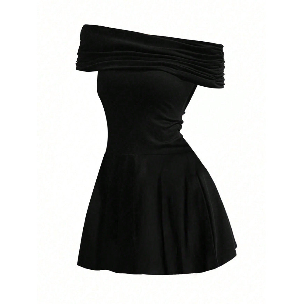 Heidi-Mode | Off Shoulder Kleid Hohe Taille Rock Design