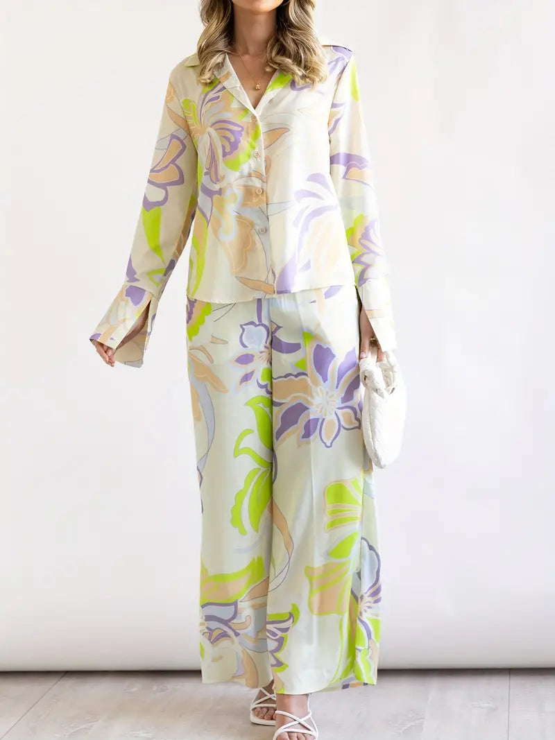 gebloemde tops met broek zomerset