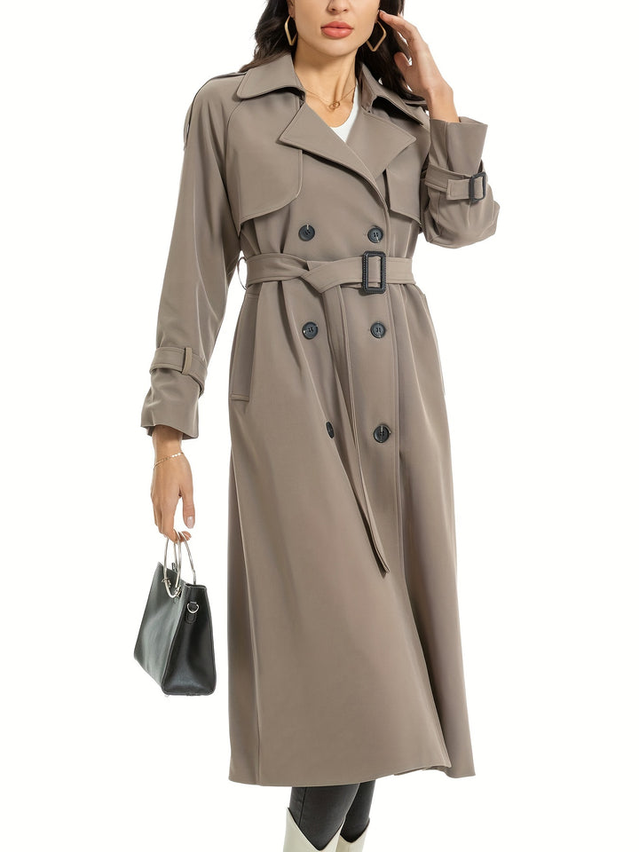 Lange Wendbare Trenchcoat Mit Gürtel