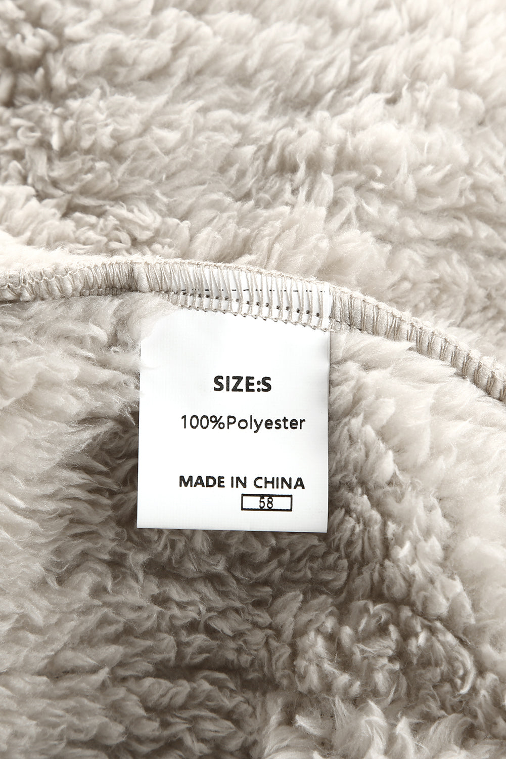 Unifarbene Plüsch Fleece Jacke Mit Knopfleiste