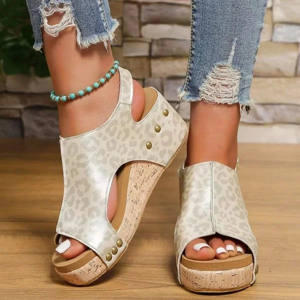 Heidi-Mode | Orthopädische Plateausandalen aus für Frauen