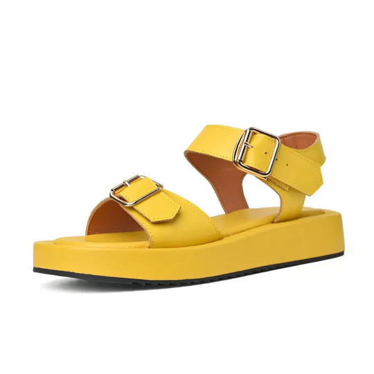 Heidi-Mode | Neue Sommerschuhe mit Flachen Schnallen und Plattformen für Frauen