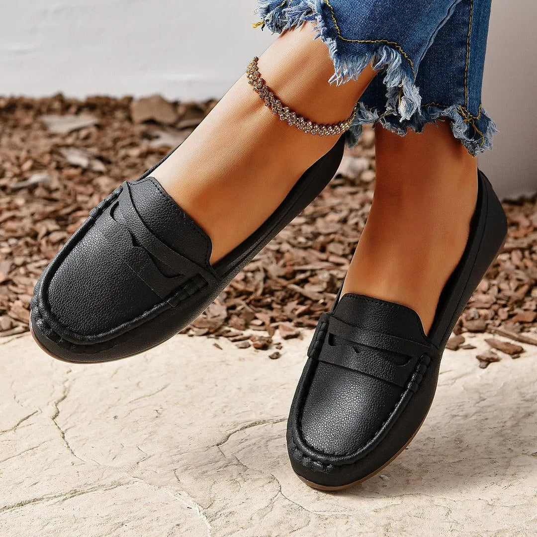 Heidi-Mode | Gommino Flat Crossed Soft Sole Women