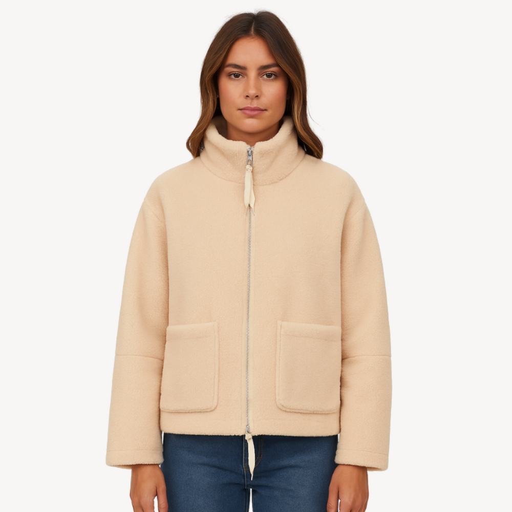 Heidi-Mode | Damen Bequeme Zip-Up Fleecejacke