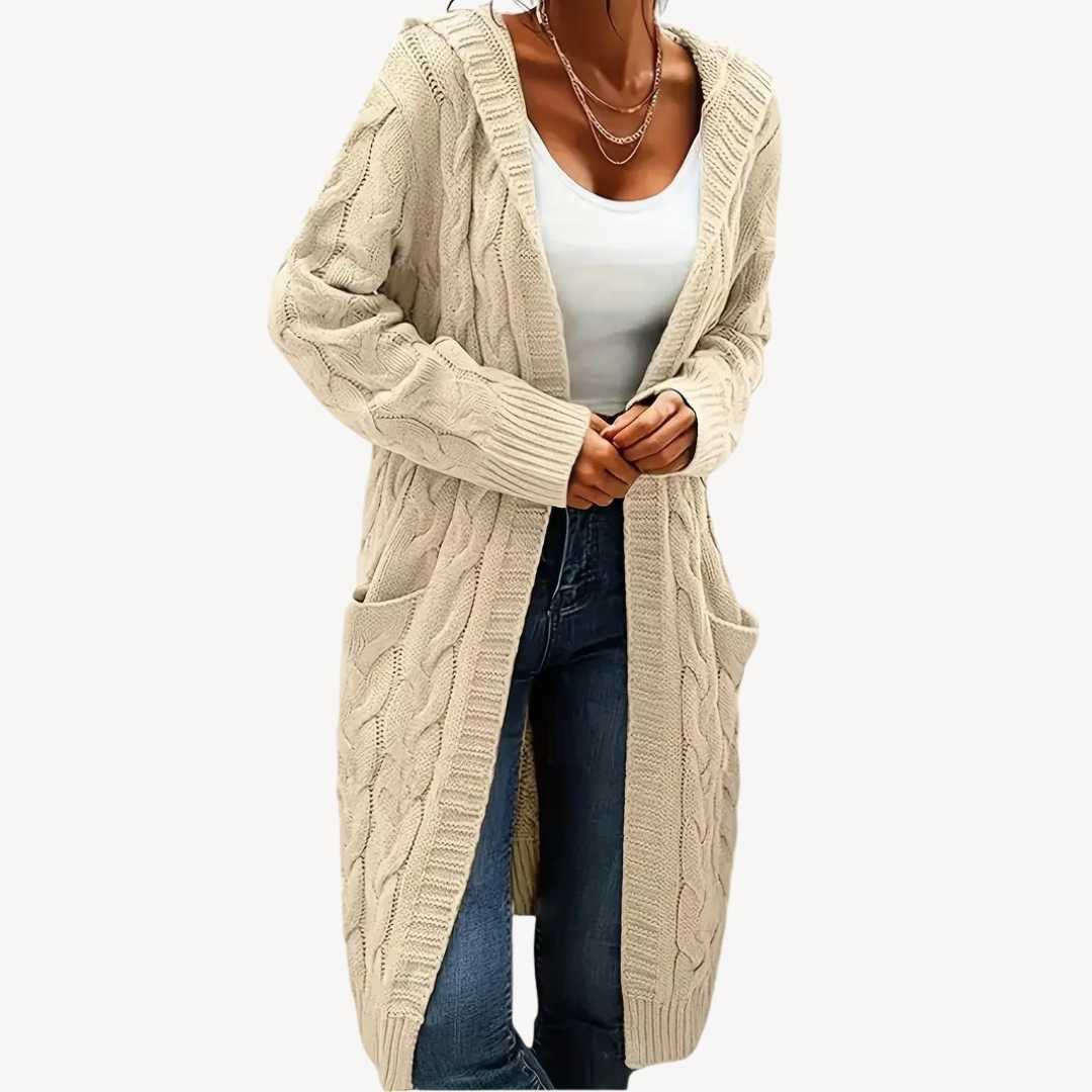 Heidi-Mode | Kabelstrick Kapuzencardigan