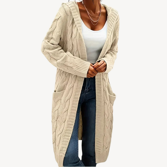 Heidi-Mode | Kabelstrick Kapuzencardigan