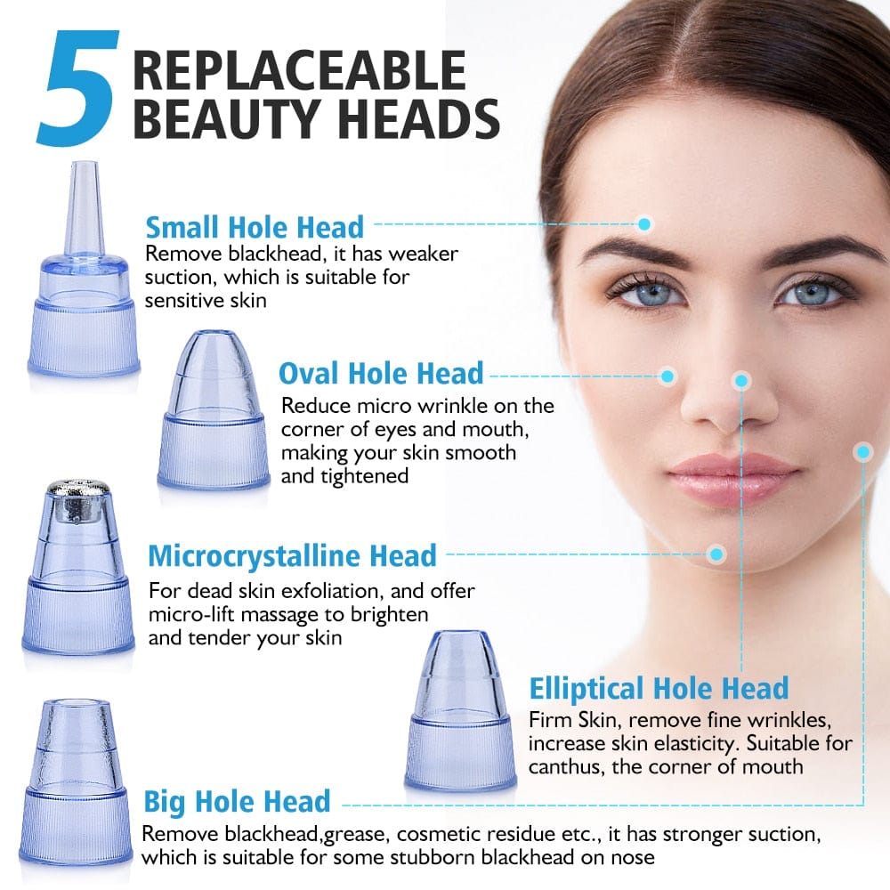 Heidi-Mode | Blackhead Instrument Elektrisch Saugwerkzeug Gesicht Wasch Instrument Schönheit Akne Reinigung Blackhead Saugwerkzeug
