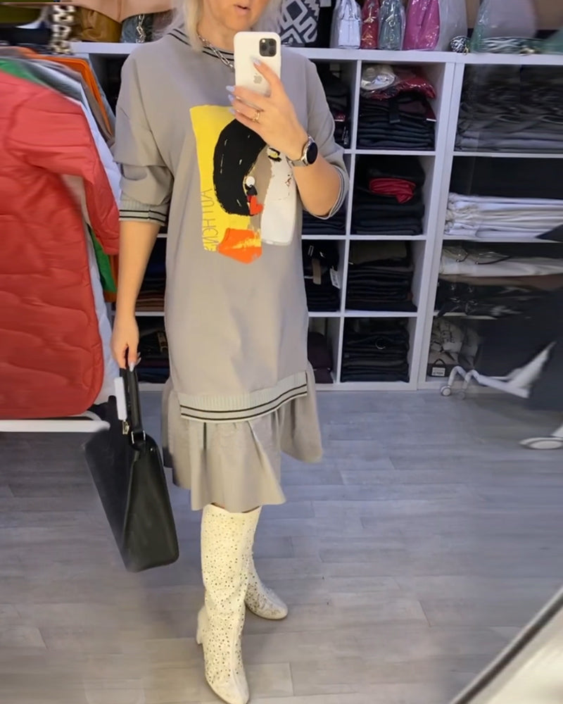 Heidi-Mode | Shift Kleid mit Langen Ärmeln