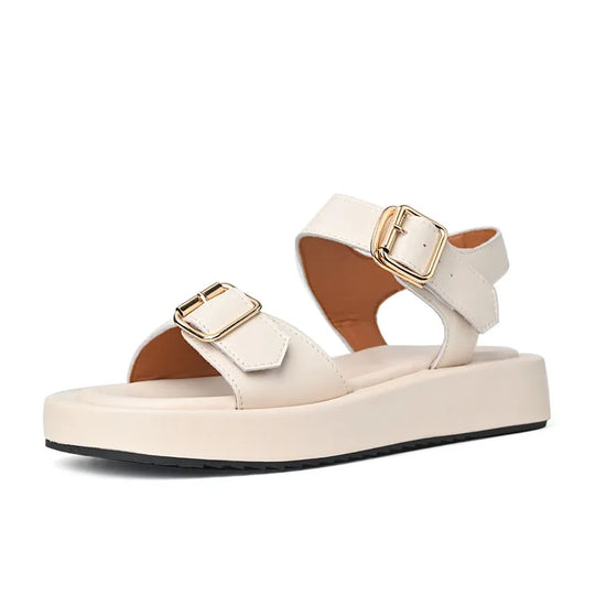 Heidi-Mode | Neue Sommerschuhe mit Flachen Schnallen und Plattformen für Frauen