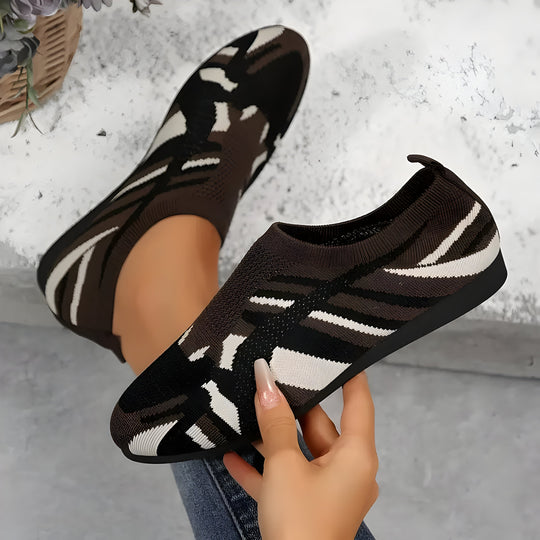 Heidi-Mode | Flache Schuhe mit Camouflage Muster für Frauen