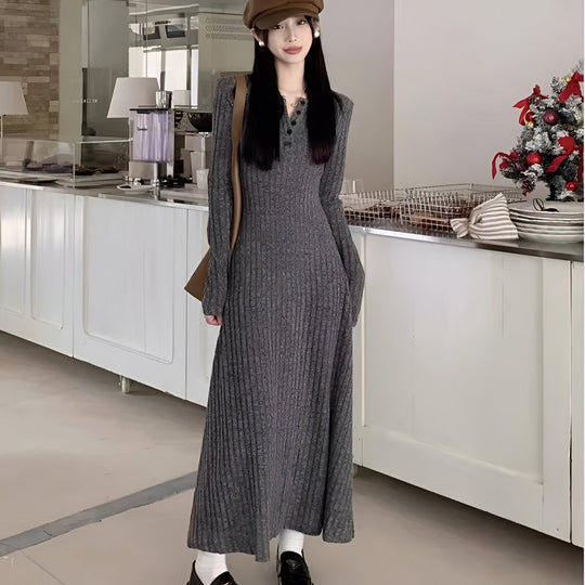 Heidi-Mode |  Elegantes, Vintage-inspiriertes Strickkleid für Herbst/Winter