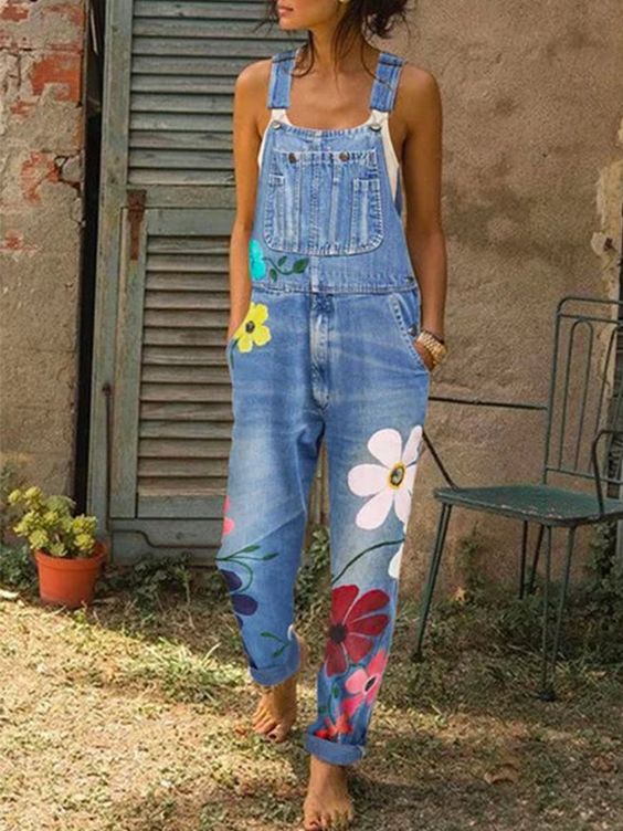 Heidi-Mode | Ärmelloser Denim-Overall