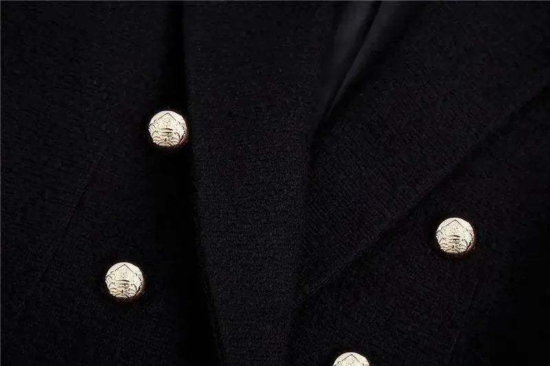 Heidi-Mode | Schwarzer Blazer Damen - Formal-Business - Unifarben-Einfarbig