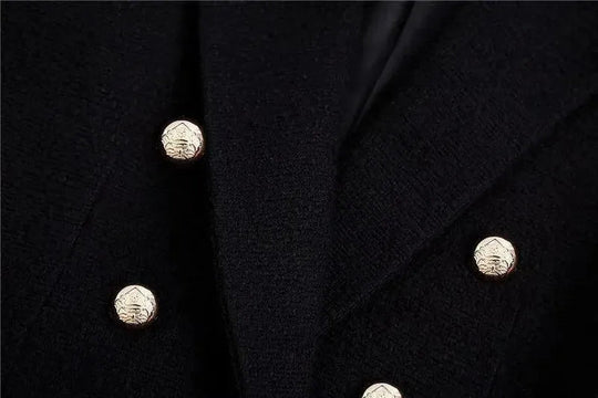 Heidi-Mode | Schwarzer Blazer Damen - Formal-Business - Unifarben-Einfarbig