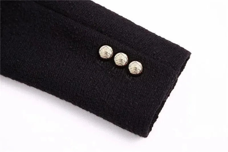 Heidi-Mode | Schwarzer Blazer Damen - Formal-Business - Unifarben-Einfarbig