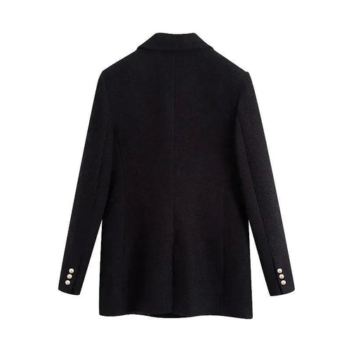 Heidi-Mode | Schwarzer Blazer Damen - Formal-Business - Unifarben-Einfarbig