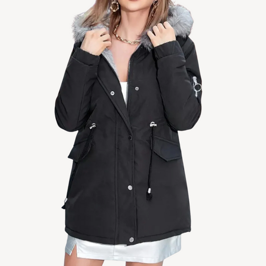 Heidi-Mode | Damen Kunstfell Kapuzenparka Jacke