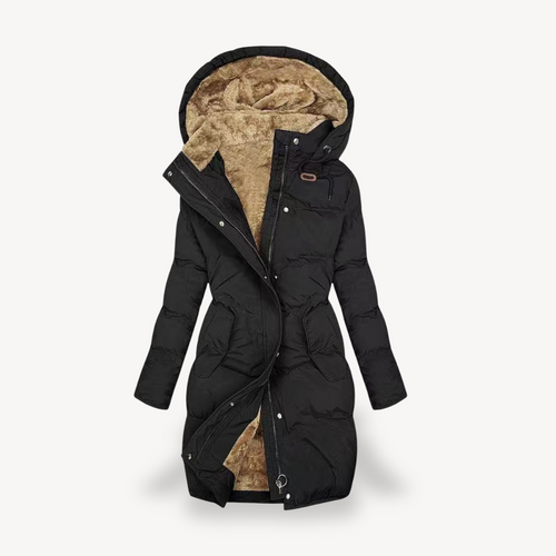 Heidi-Mode | Damen Pufferjacke mit Kunstpelzfutter