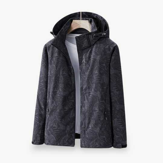 Heidi-Mode | Blätterdruck Wasserdichte Jacke für Frauen