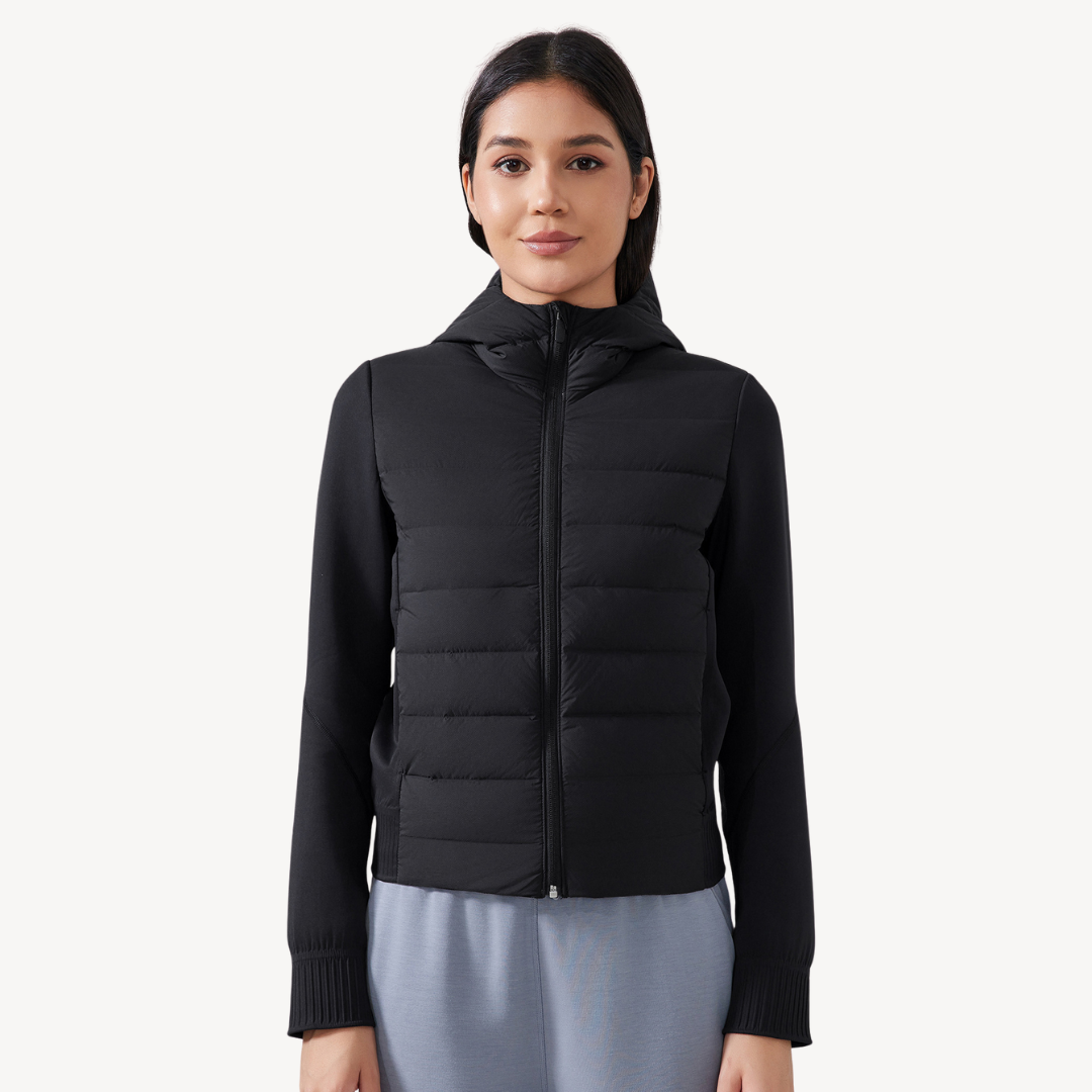 Heidi-Mode | Damen Hybrid Puffermantel Hoodie Jacke