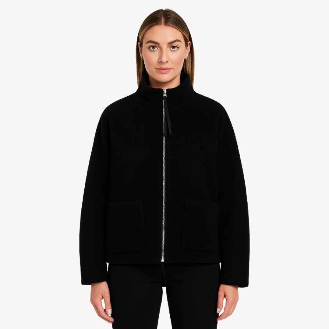 Heidi-Mode | Damen Bequeme Zip-Up Fleecejacke