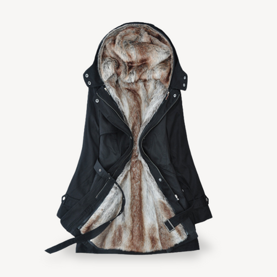 Heidi-Mode | Damen Parka-Jacke mit Kunstfellfutter