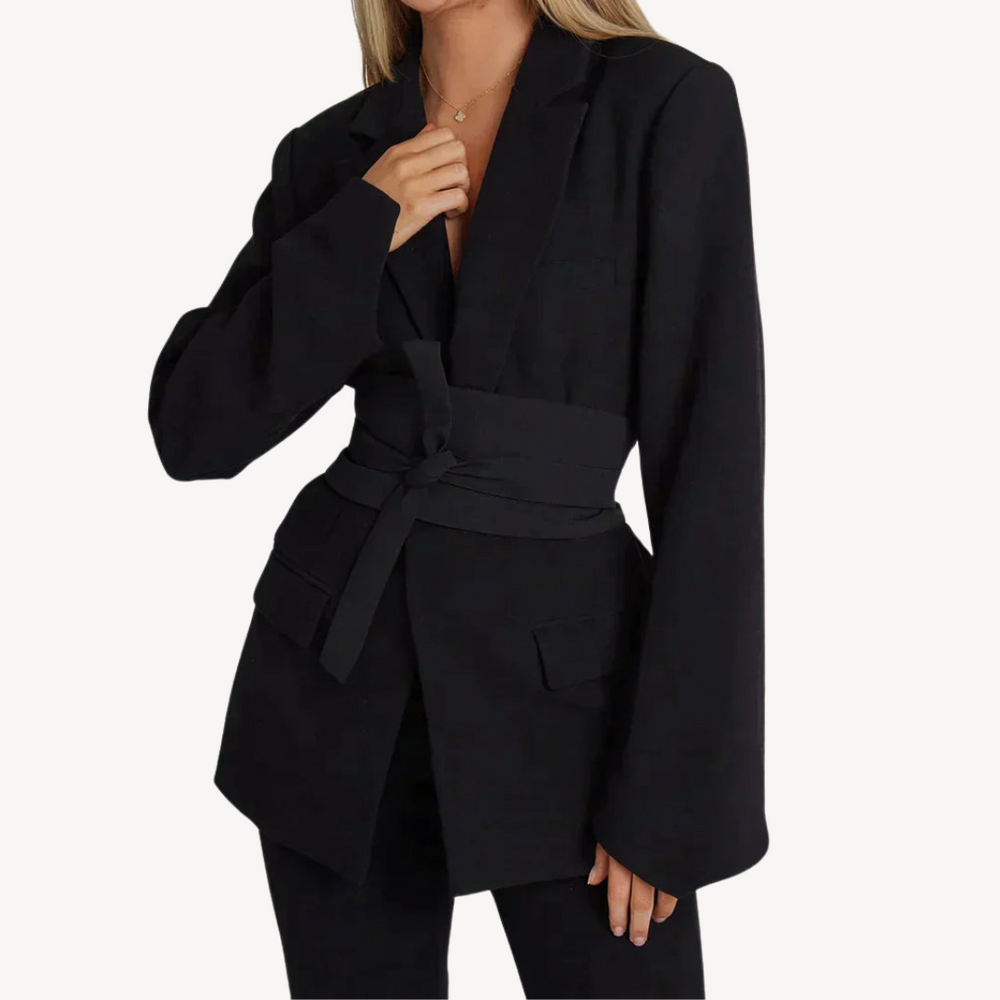 Heidi-Mode | Damen Gürtel-Blazer – Elegante Anzugjacke